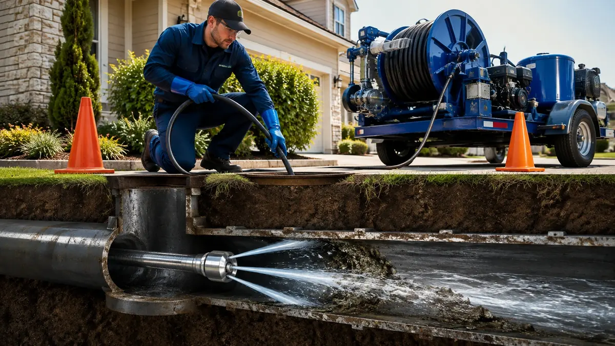 Main Sewer Line Hydro Jet Cleaning in Brisbane